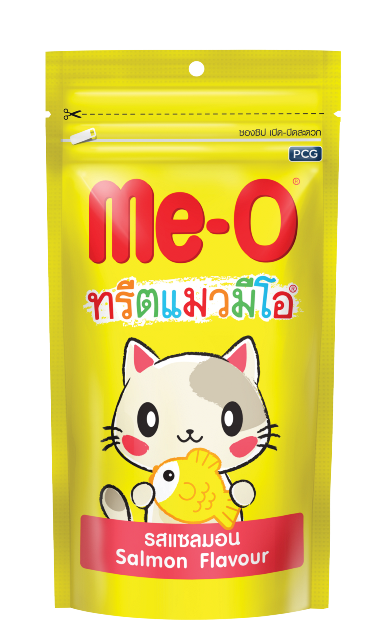 MeO ทรีตแมวมีโอ ขนมแมว รสปลาแซลมอน (50g.) x12 ซอง