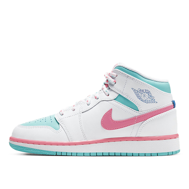 Air Jordan 1 AJ1 Mid Digital Pink 蒂芙尼绿粉南海岸555112-102