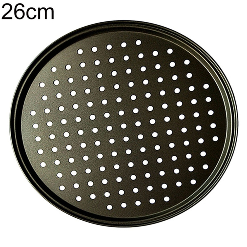 HUAIIY 6/7/8/9 inch Thép carbon Dụng cụ nhà bếp Khay lưới Pizza Màn hình bánh kếp Tiệc nướng ngoài trời Chảo pizza Khay Pizza Đồ nướng Món nướng