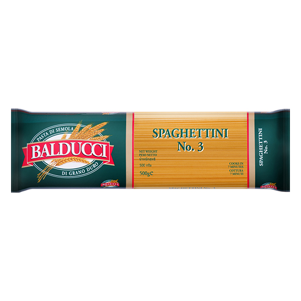 Balducci Spaghettini No 3. 500g บัลดุชชี่ สปาร์เก็ตตี้นี่ เบอร์ 3 ขนาด ...