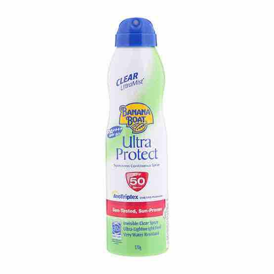 1ชิ้น Banana Boat UltraMist Clear Sunscreen Spray SPF50 PA+++ 175 ml
