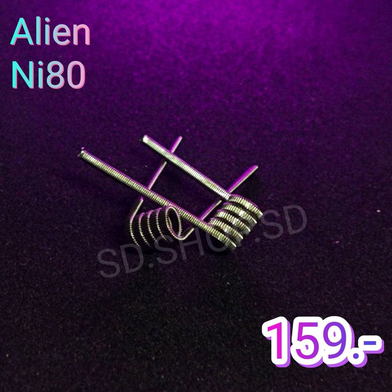 [10ชิ้น 5คู่] Ni80 Alien ฟิวแคป ลวด พันสำเร็จ เอเลี่ยน แกน3 23ga*0.3*0.8FLAT Ω 0.32 งานมือ