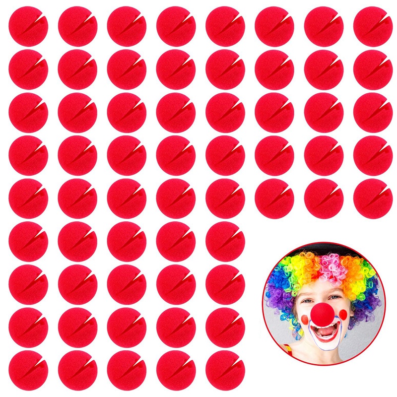 60 Pieces Red Clown Noses Cosplay Noses Foam Noses for Halloween