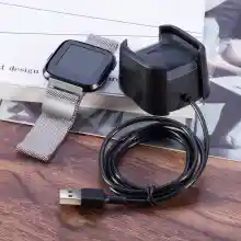 ภาพขนาดย่อของภาพหน้าปกสินค้าพร้อมส่ง สายชาร์จ fitbit versa / versa Lite แท่นชาร์จ fitbit versa แบบ USB จากร้าน Crazy Smart Watch Accessories บน Lazada ภาพที่ 2