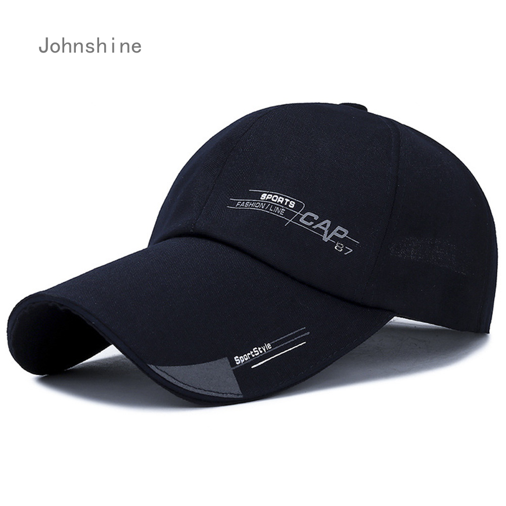 JSHหมวกเบสบอลปีกยาวพิเศษสำหรับผู้ชาย,หมวกปีกกว้างใส่วิ่งสไตล์เรียบง่ายหมวกกันแดดสำหรับผู้ชายสำหรับฤดูใบไม้ผลิและฤดูร้อน