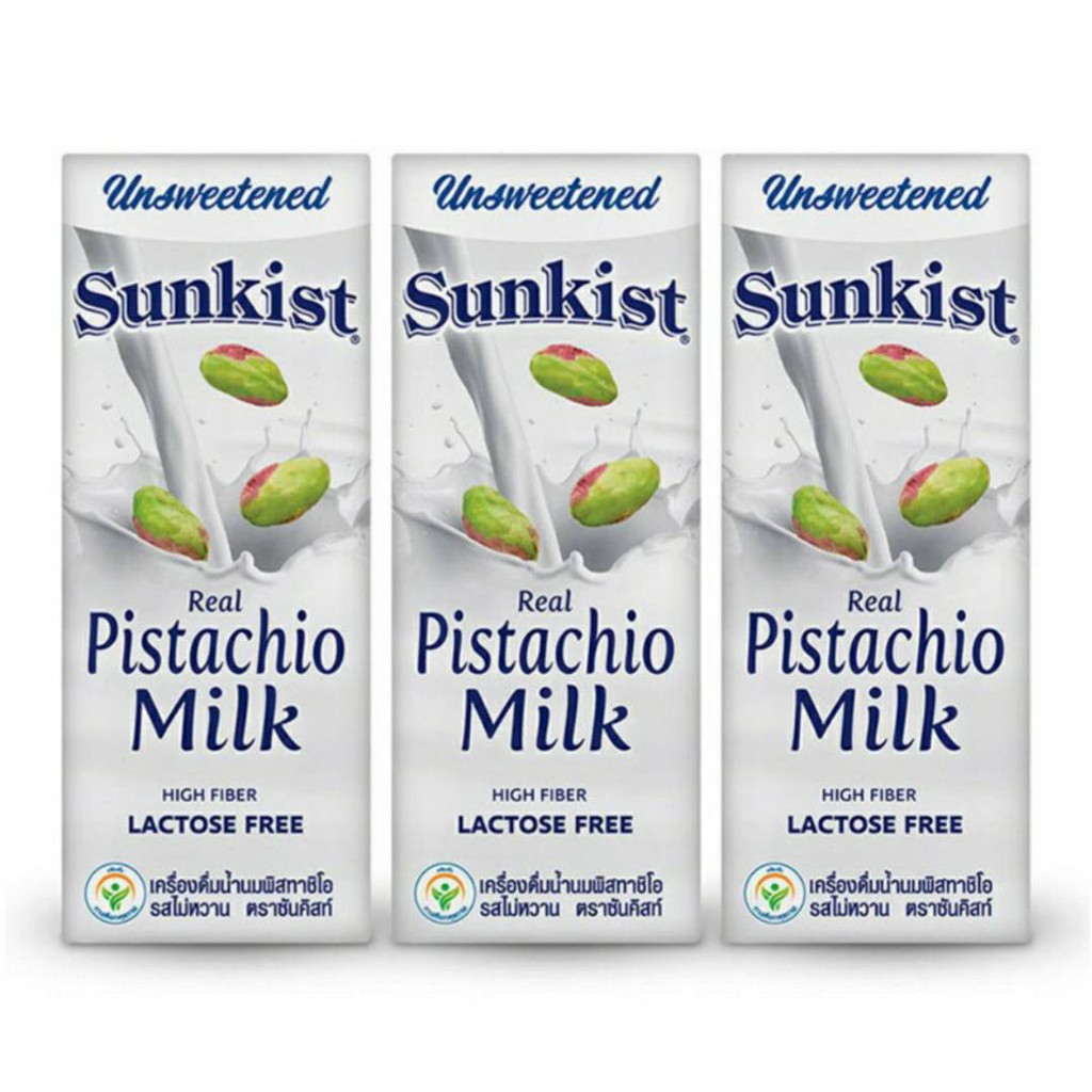 ร้านไทย ส่งฟรี SUNKIST ซันคิสท์ เครื่องดื่มน้ำนมพิสทาชิโอ รสไม่หวาน 180มล. x 3 กล่อง & เก็บเงินปลายทาง