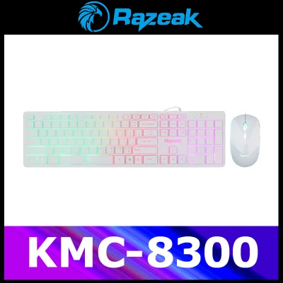 Razeak KMC-8300 คีบอร์ดมีไฟ เมาส์มีไฟ ชุดคีบอร์ด+เมาส์ Keyboard Mouse Combo ไฟสวยมาก!!
