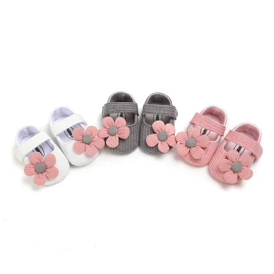 I Love Daddy Mummy Cute Flower Baby Girl Shoes Soft Sole Cotton Newborn Toddler Girl Shoes Non-Slip Infant Girls First Walkers Shoes Schoenen