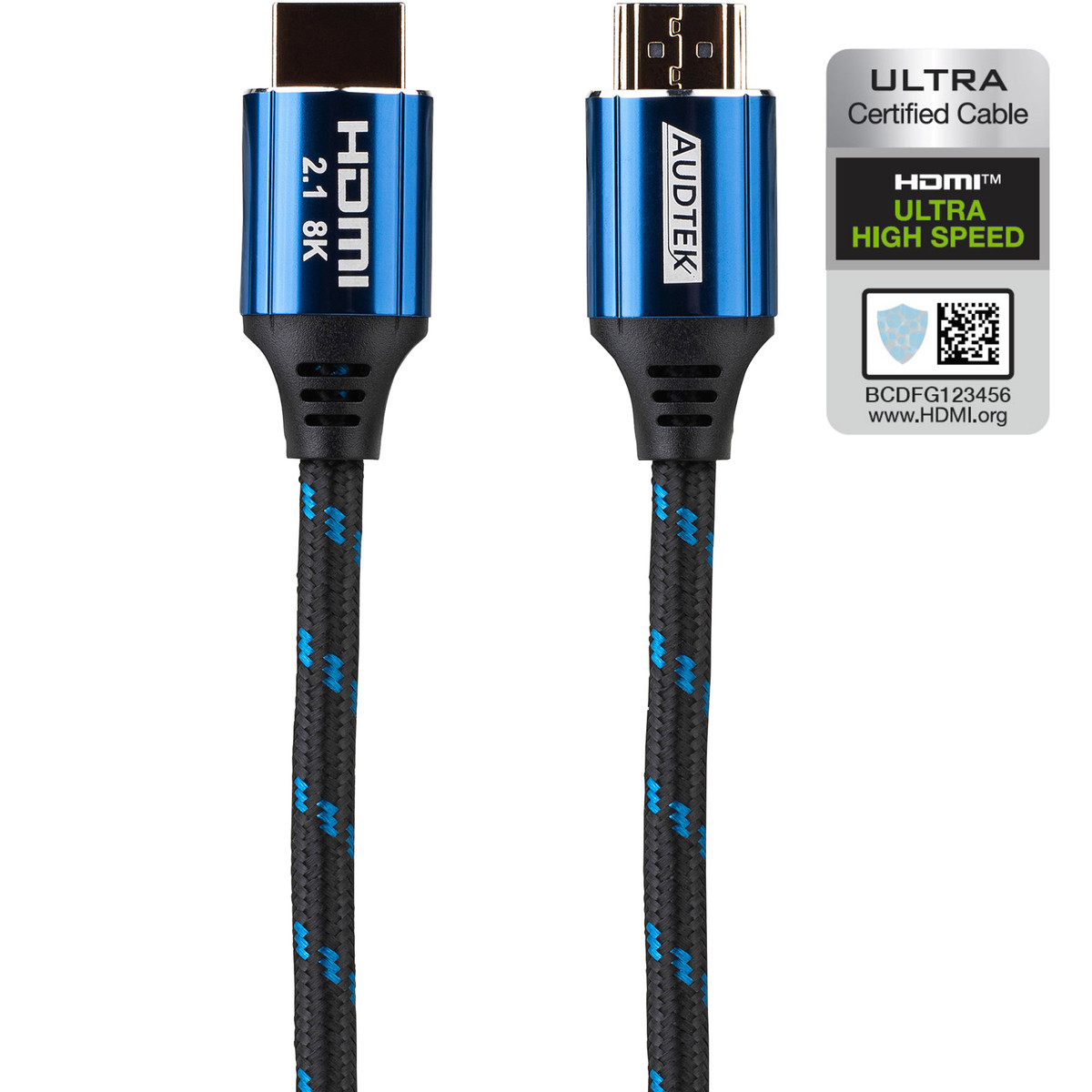 Audtek Premium Certified Ultra HD HDMI 2.1 Cable 8K60 Hz HDR 48 Gbps