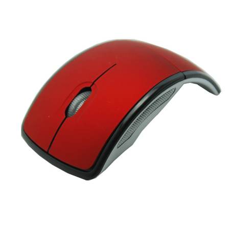 9final 2.4 Ghz Optical Foldable Wireless Mouse MICE เมาส์ไร้สาย แบบโฟลเดอร์ พับเก็บได้ ( Red Color)