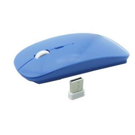 9FINAL เม้าส์ไร้สาย Super Slim Wireless Mouse, Ultra Slim Wireless Mouse For PC Laptop and Android tv box ( สี น้ำเงิน) 