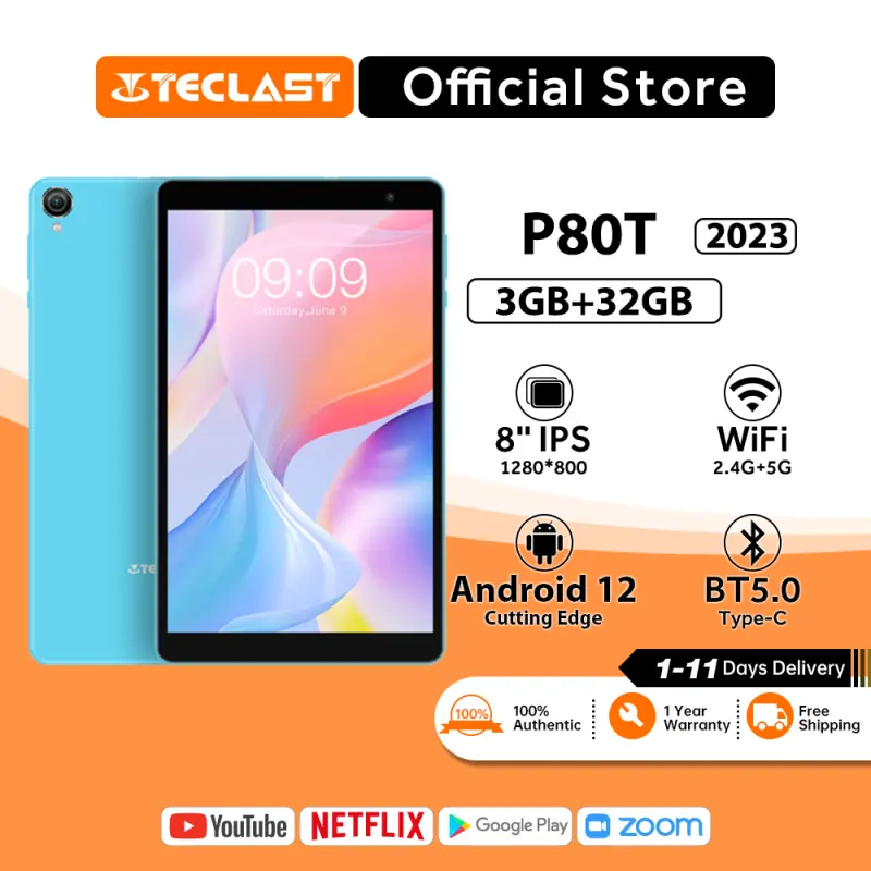 ภาพสินค้าแท็บเล็ต Teclast P80T tablet 8นิ้ว 3/32GB แท็บเล็ต Android 12 แท็บเล็ตของแท้ WiFi-6 แบตเตอรี่ 4000mAh รองรับภาษาไทย Zoom/Google classroom/Google Meet รับประกัน1ปี จากร้าน Teclast Official Store บน Lazada ภาพที่ 1
