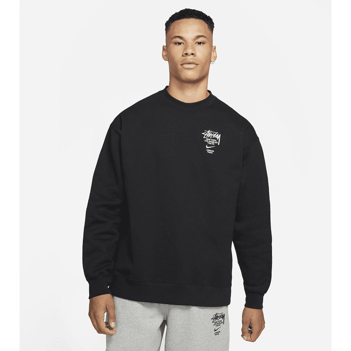 Nike x Stussy NRG ZR Fleece Crew Black พร้อมส่ง ของแท้! | Lazada.co.th