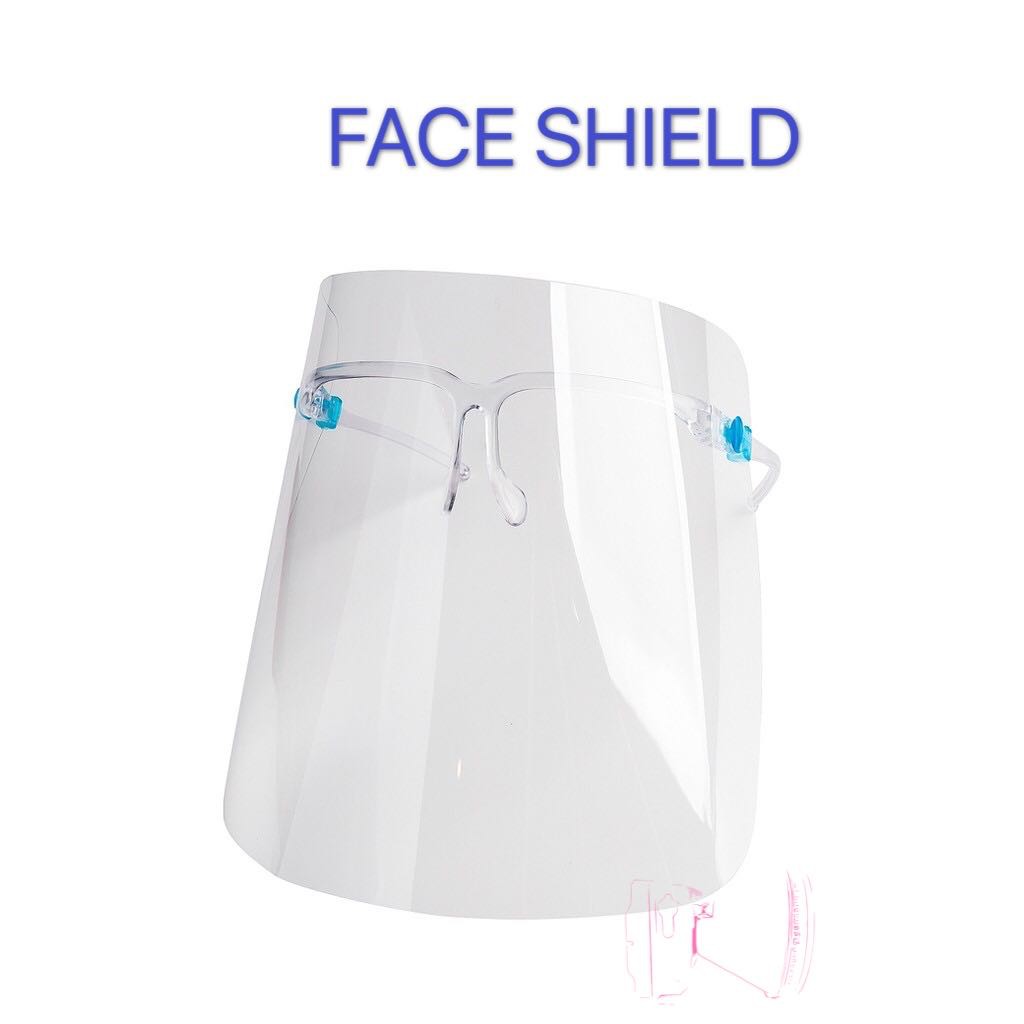 เฟสชิว Face shield หน้ากากใส ใส่ป้องกันละอองน้ำลายจากการพูดคุย/ไอจาม ป้องกันเชื้อไวรัสได้ 99.99%