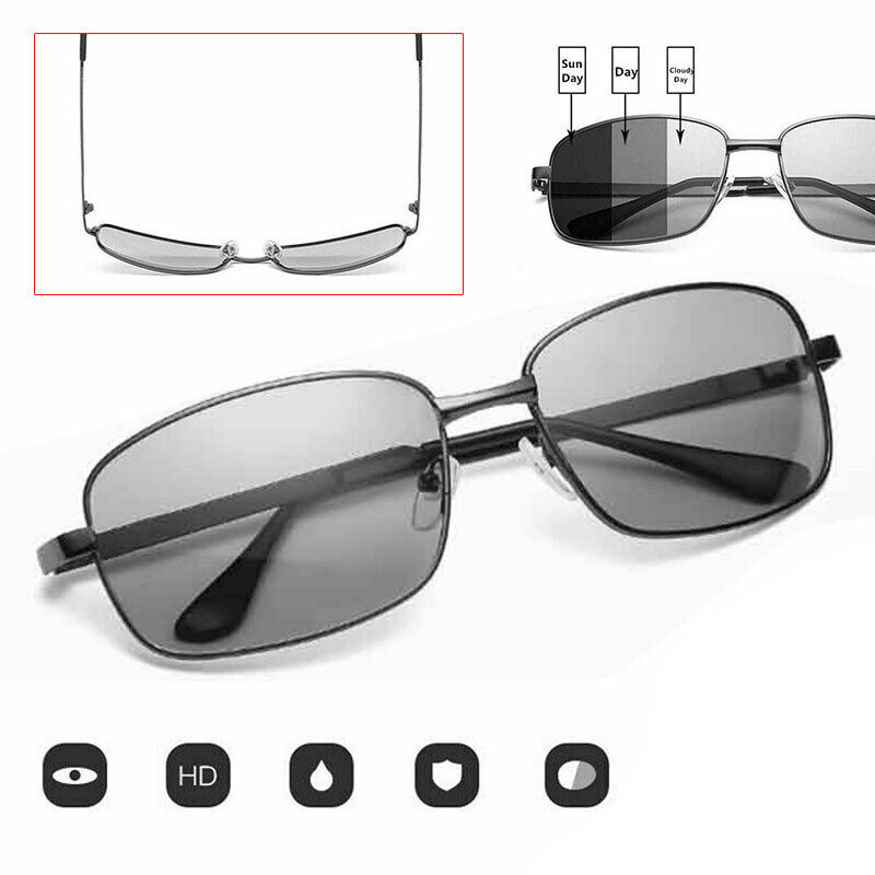 UV 400 ColorChanging Glasses Men's Day and Night DualUse Intelligent