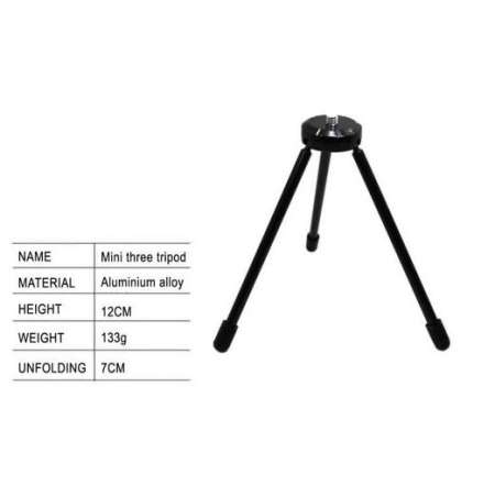 Camera Mobile Phone Self Timer Three Foot Tripod Mini All Metal Ultra Stable Triangle Bracket Universal Interface Accessories / กล้องมือถือตัวจับเวลาสามเท้า ขาตั้งกล้องขนาดเล็กโลหะอัลตร้ามั่นคงสามเหลี่ยมยึดอินเตอร์เฟซอุปกรณ์สากล