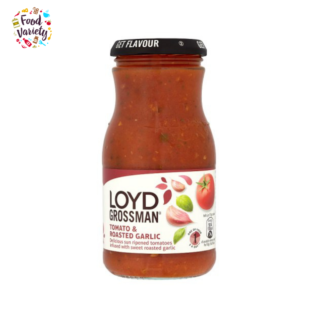 Loyd Grossman Tomato & Roasted Garlic 350g ลอยด์ กรอสแมน มะเขือเทศ & กระเทียมย่าง 350กรัม