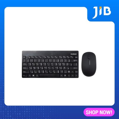 KEYBOARD & MOUSE (คีย์บอร์ดและเมาส์ไร้สาย) NUBWO MINI STELLAR (NKM-624) (BLACK)