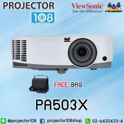 Viewsonic PA503X Projector (3,600 ANSI Lumens/XGA) เครื่องฉายภาพโปรเจคเตอร์วิวโซนิค รุ่น PA503X Spec.เทียบ BenQ MX550 , MX535 แถมฟรี Projector Bag รับประกันศูนย์ 3 ปีเต็ม