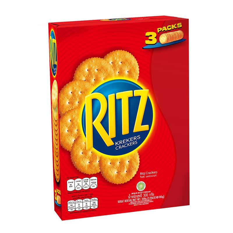 [ส่งฟรี!] ริทซ์ แซนด์วิชแครกเกอร์สอดไส้ครีมชีส 27 กรัม แพ็ค 12 ซอง