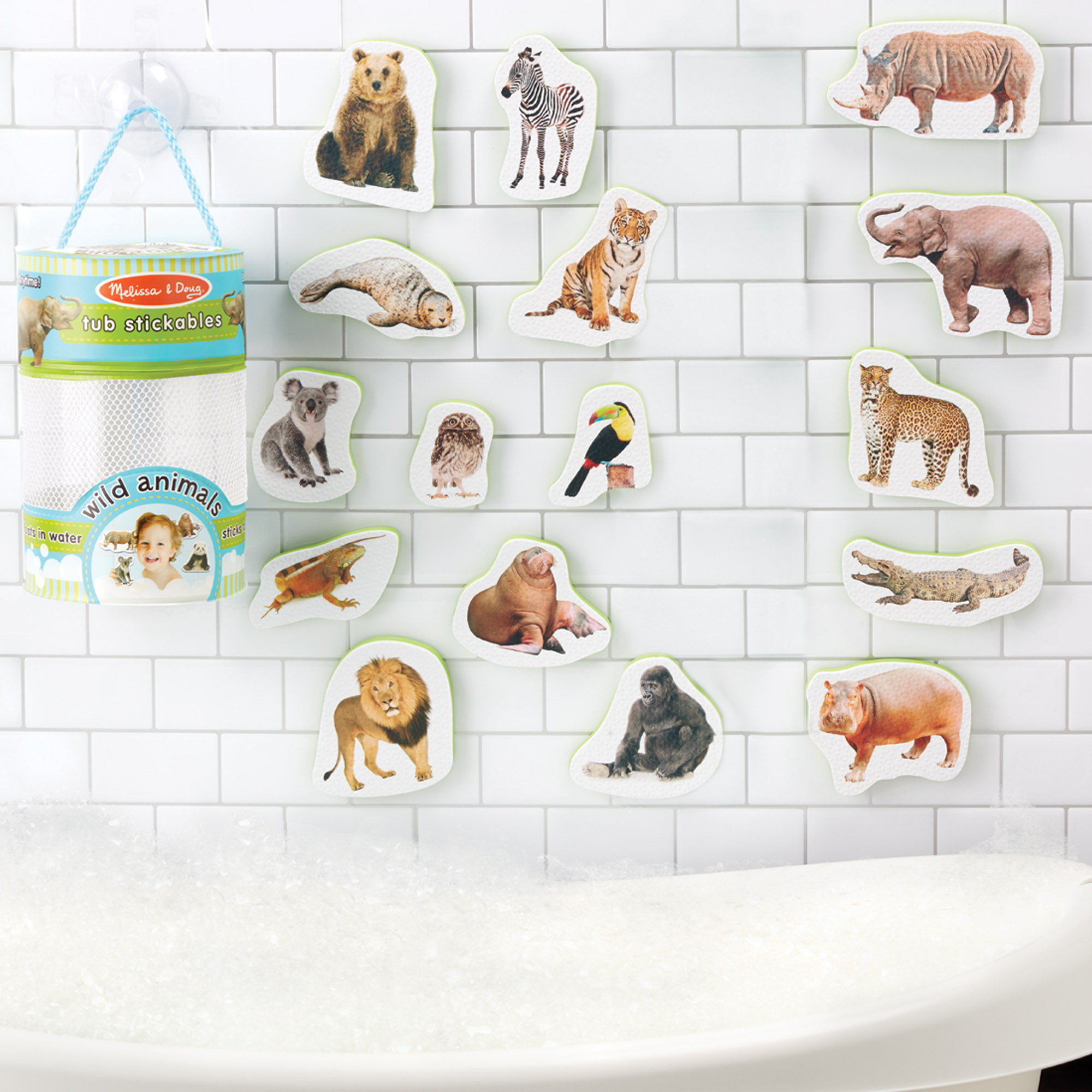 [ตัวติดผนังห้องน้ำ20ชิ้น] ลอยน้ำ ชิ้นใหญ่ ของเล่นในห้องน้ำ Melissa & Doug Tub Stickables Soft Shapes Bath Toy หลากรุ่น 31400/31402/31404/31401/31403 รีวิวดีใน Amazon USA  ตีมตัวติดผนัง นางเงือก