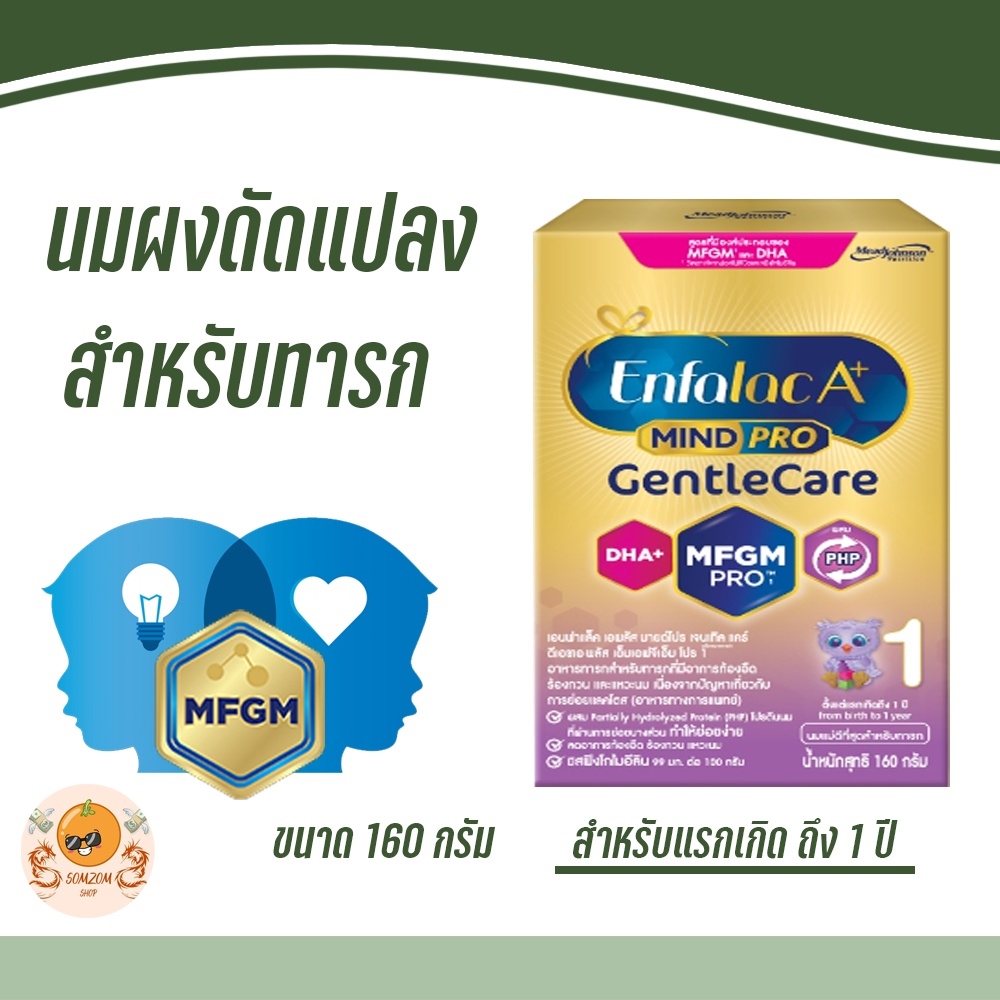 NEW (กล่อง) นมผงสำหรับเด็กแรกเกิด ถึง ปี Enfalac Gentle Care