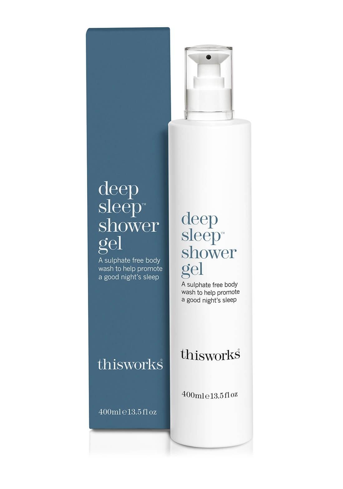 เจลอาบน้ำ THIS WORKS Deep Sleep Shower Gel (Limited Edition) 250 ml. จำนวนจำกัด เจลอาบน้ำที่ช่วยผ่อนคลายร่างกายและจิตใจ ช่วยให้คุณนอนหลับสนิทตลอดคืน จากคุณค่าจากธรรมชาติ ช่วยปลอบประโลมจิตใจให้รู้สึกสงบ พร้อมบำรุงผิวให้เนียนนุ่มชุ่มชื่นอย่างยาวนาน / ของแท้