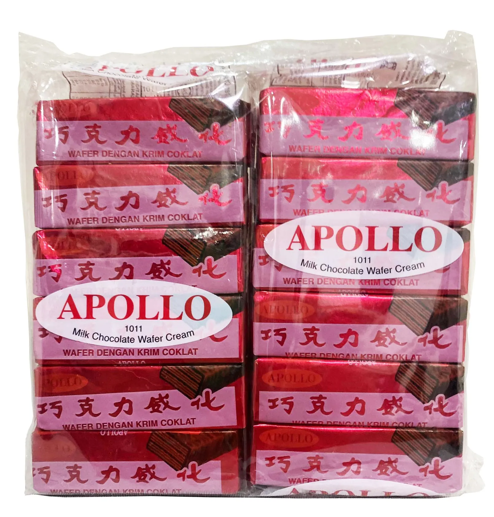 ช็อคโกแลต เวเฟอร์ ครีม APOLLO ห่อสีแดง ขนมจากมาเลเซีย