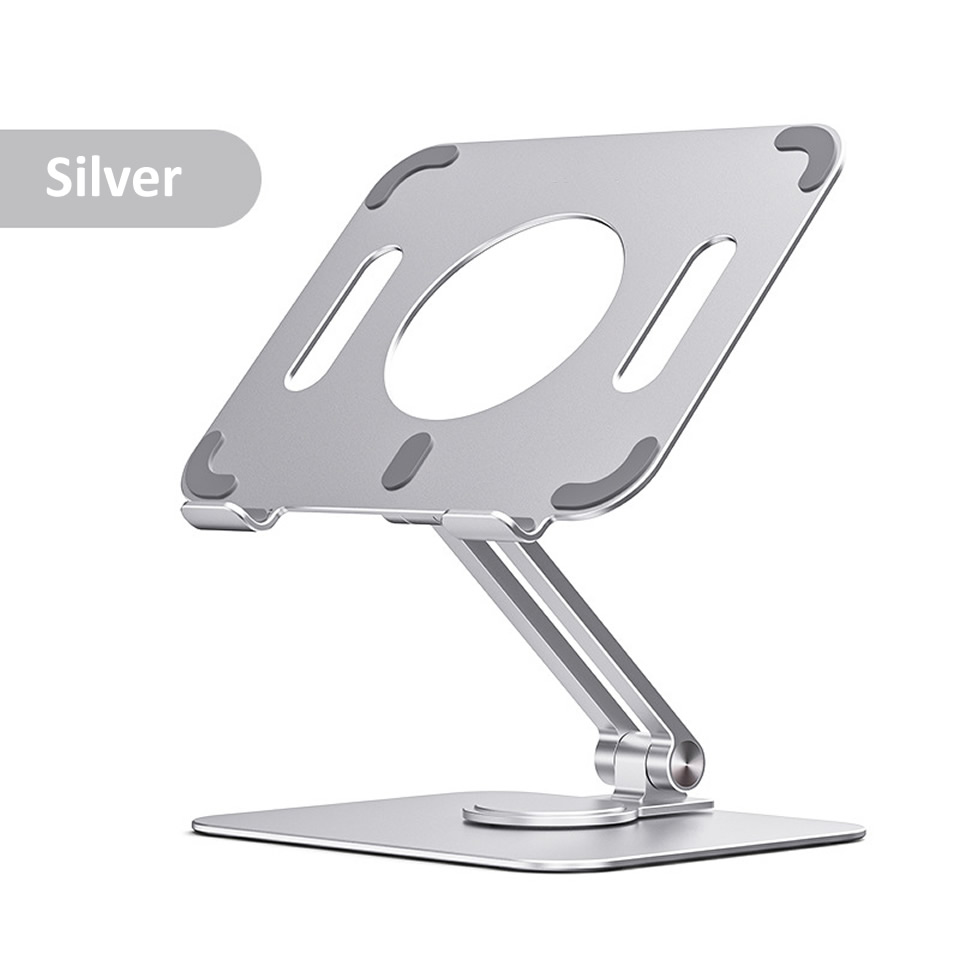 Tablet Desk Riser ที่วางแท็บเล็ต Tablet Stand Desk Riser 360 Rotation Multi-Angle Height ...