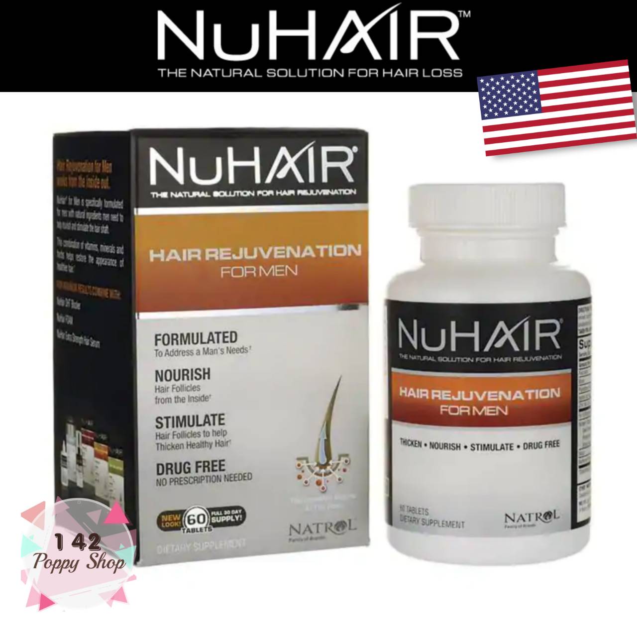 Nuhair Regrowth for Men 60 Tablets