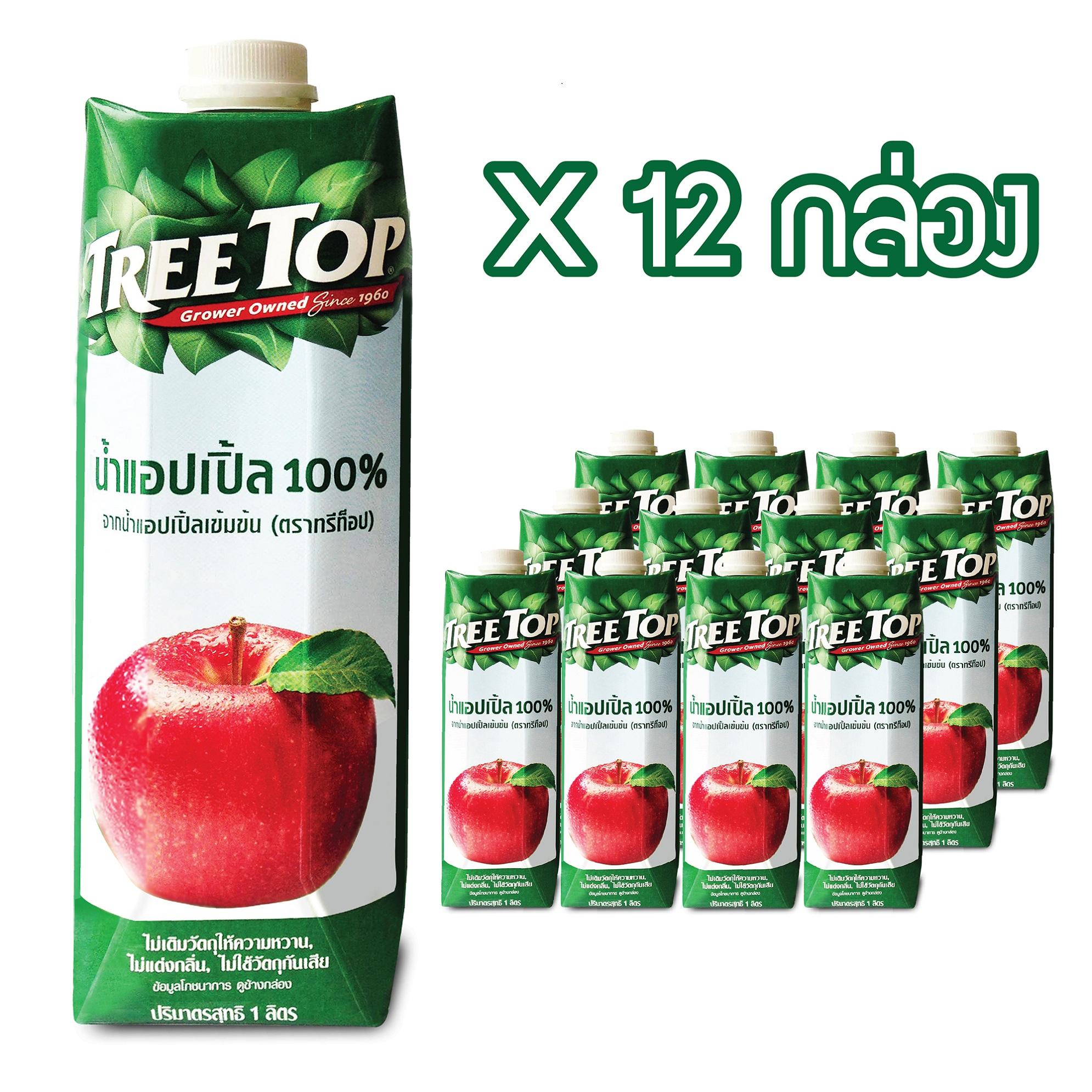TREE TOP 100 Apple Juice 1000 ml. น้ำแอปเปิ้ล ทรีท็อป 100 1000 มล.
