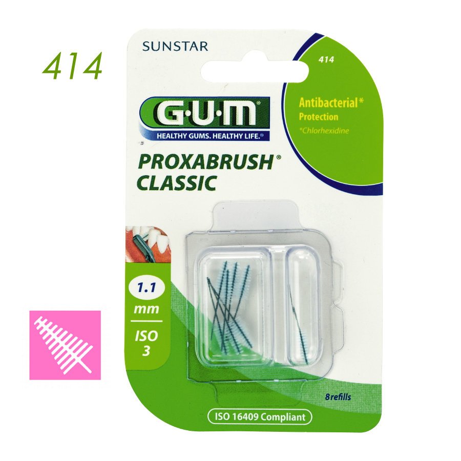 GUM แปรงซอกฟัน Proxabrush Classic 8 refills 412/612/414/614 Lazada.co.th