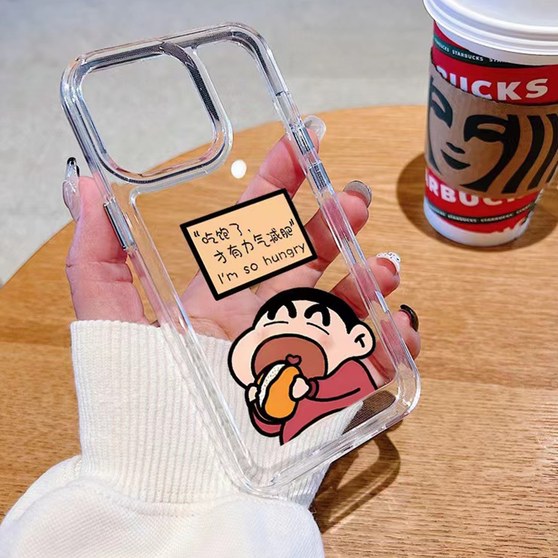 For IPhone 14 Pro Max IPhone Case Thickened TPU Soft Case Clear Case Shockproof Funny Boy Cartoon Compatible with For 13 11