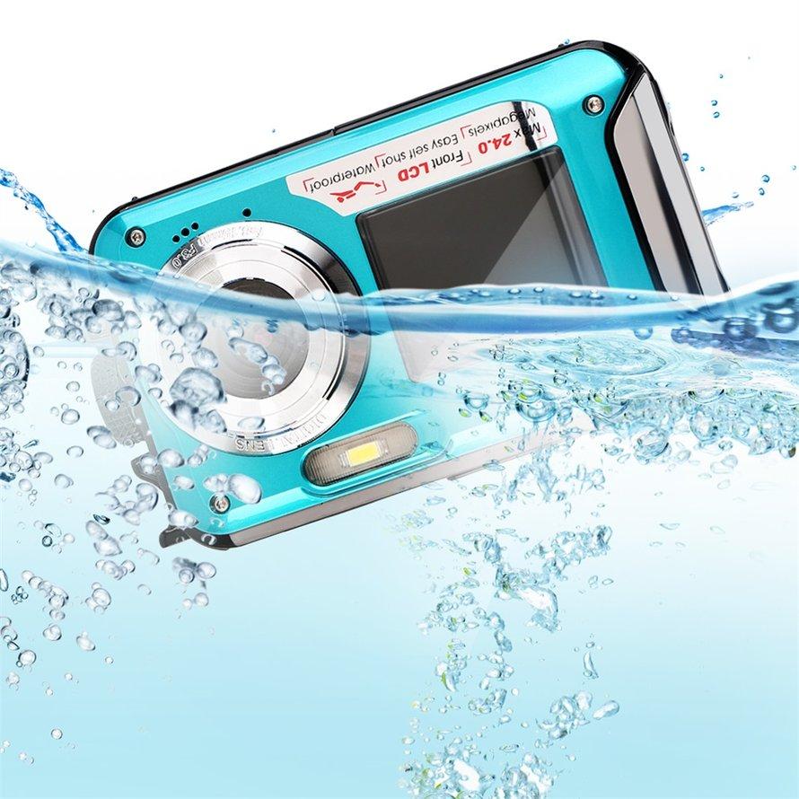 OSMAN Digital Camera Waterproof 24MP MAX 1080P Double Screen16x Zoom Camcorder 3Pcs Free Shipping
