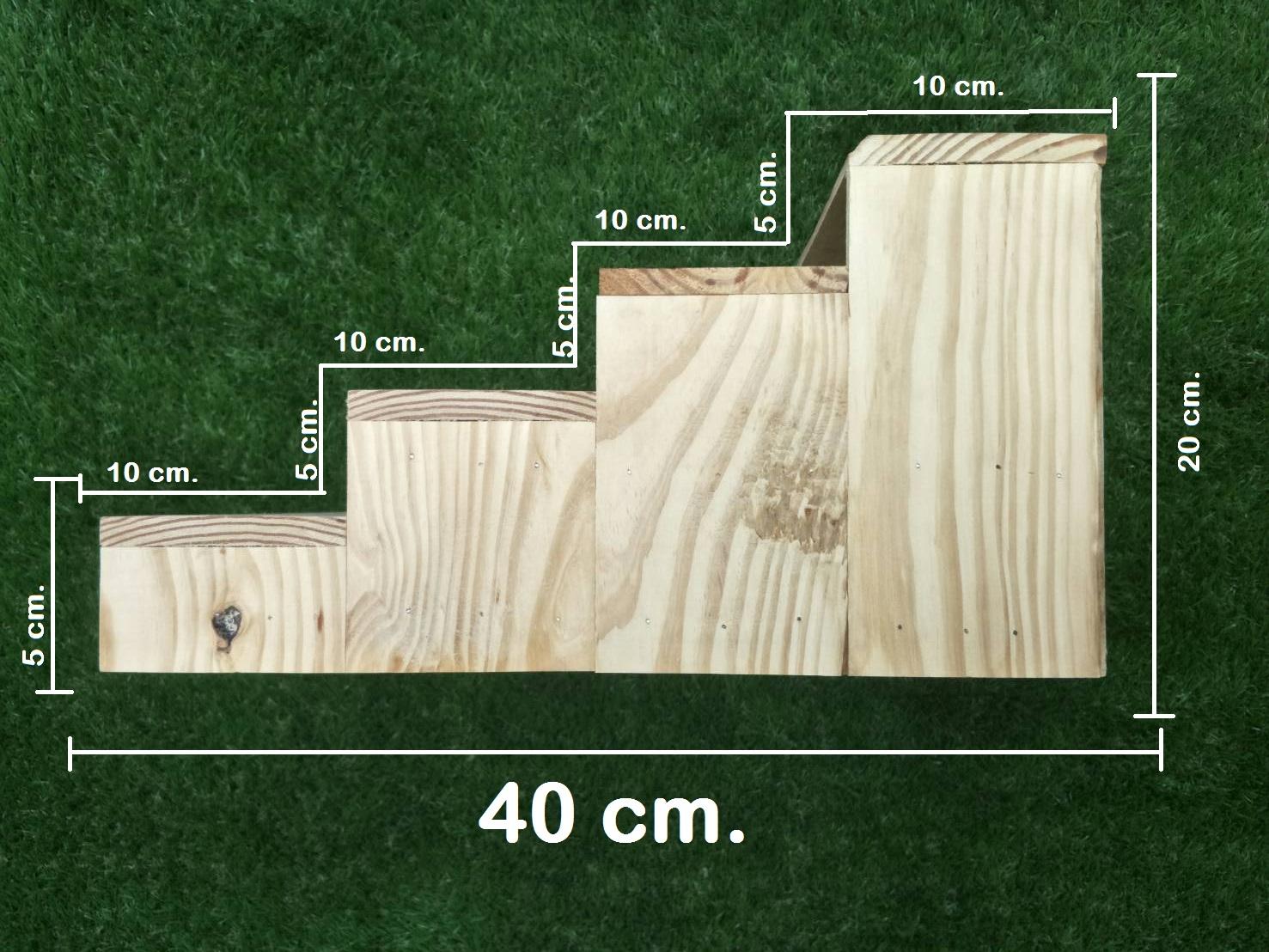 ชั้นวางของ ขั้นบันได 4 ขั้น (ยาว 50 cm.X กว้าง 40 cm.X สูง 20 cm.)