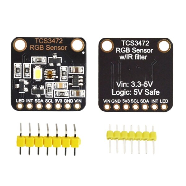 TCS-34725 RGB Light Color Sensor Color Identification Module RGB Color Sensor with IR Filter and White LED for Arduino