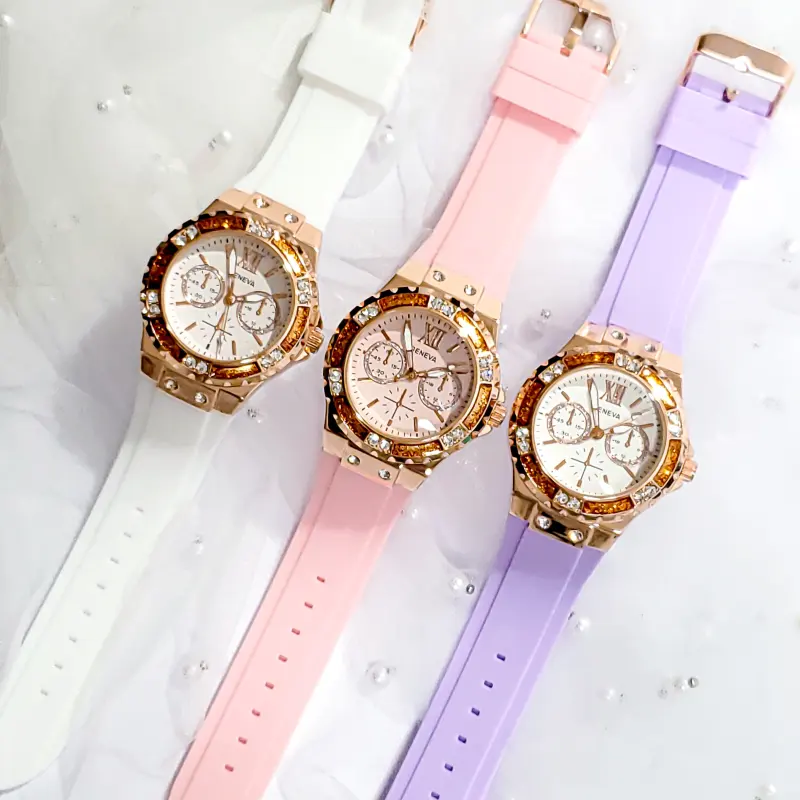 ภาพสินค้านาฬิกา Geneva สไตล์ปู ไปรยา อินเทรนด์สุดๆ สายเรซิน นาฬิกาข้อมือผู้หญิง มาใหม่ล่าสุด พร้อมกล่อง จากร้าน Minutemore บน Lazada ภาพที่ 7