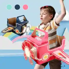 ภาพขนาดย่อของสินค้าCatalog Kids ของเล่นโมเดลลังกระดาษ รูปทรงเครื่องบิน เด็กๆสามารถสวมใส่ได้