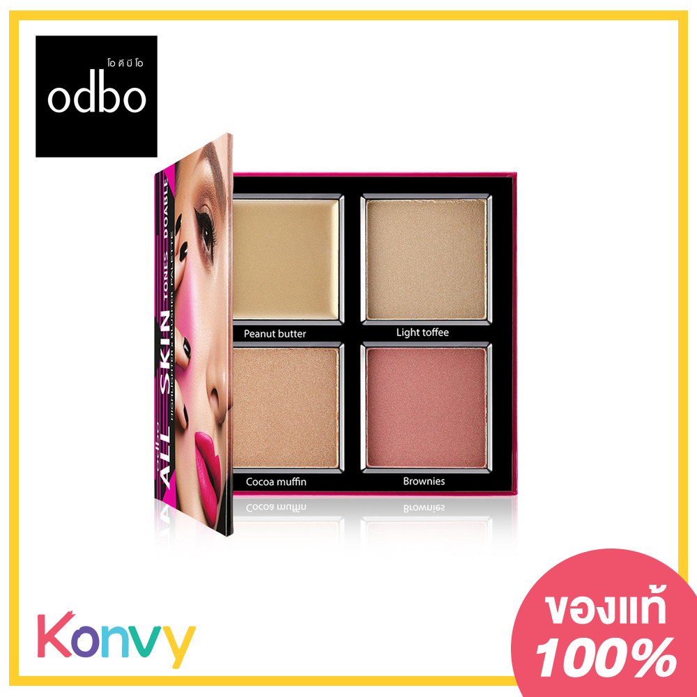 ODBO All Skin Tones Doable Highlighter X Blusher Palette OD101-02