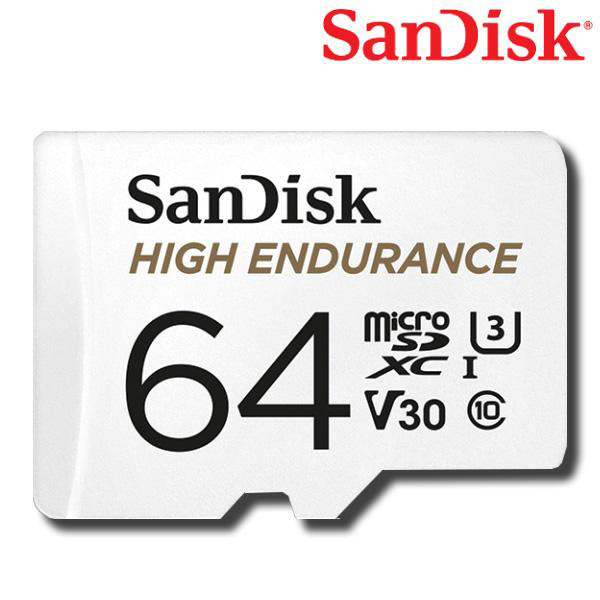 SanDisk High Endurance microSDXC Card ความเร็ว100MB/S ความจุ 64GB Class10 สำหรับ กล้องติดรถยนต์ และ กล้องวงจรปิด (SDSQQNR_064G_GN6IA)เมมโมรี่การ์ด การ์ดหน่วยความจำ แซนดิส