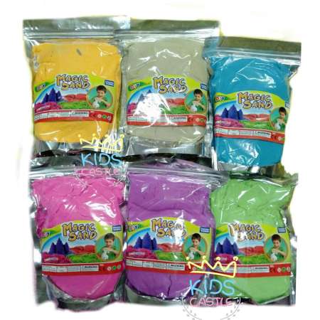 Kids castle ทรายวิทยาศาสตร์สำหรับเด็กไม่ติดมือปลอดภัยไม่มีฝุ่นถุง 1 กิโลกรัม