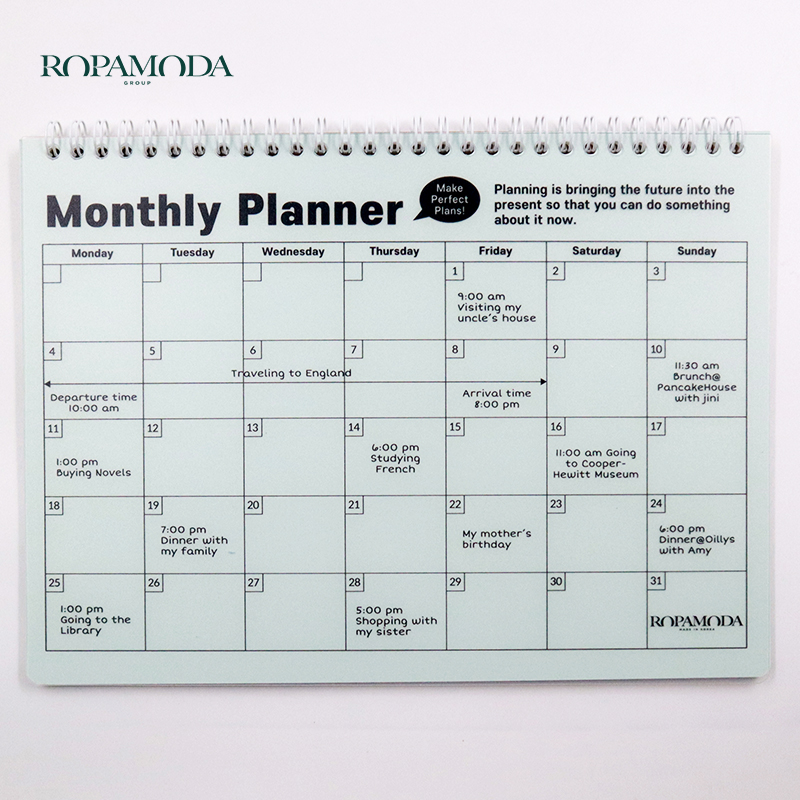 สมุดโน้ต เกาหลี Ropamoda สมุด PP month planner รุ่นขายดี แพลนเนอร์ 2021 Made In Korea