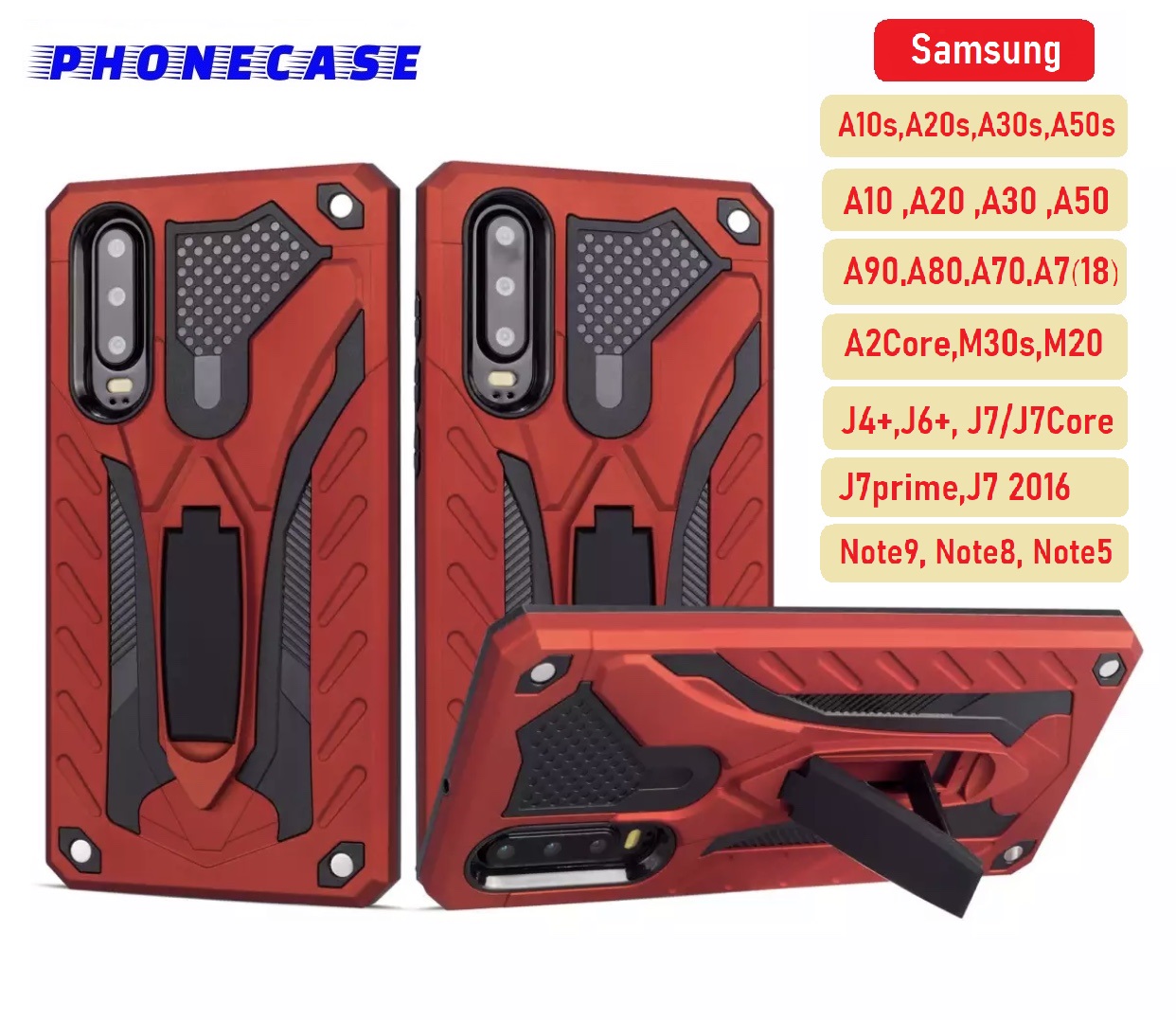 ❌รับประกันสินค้า❌Case Samsung  A03 A03s A22 A02s A31 A11 A01 A21s M11 A10s A20s A30s A50s A10 A20 A30 A50 A70 J4plus J6plus M20 M30s A2Core เคส Samsung case เคสหุ่นยนต์ เคสกันกระแทก TPU CASE สินค้าใหม่ สี สีแดง สี สีแดงรูปแบบรุ่นที่ีรองรับ Samsung A03