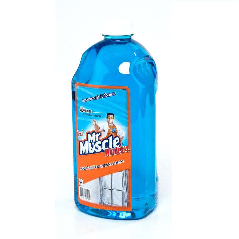 มิสเตอร์มัสเซิล วินเด็กซ์4 น้ำยาเช็ดกระจก ขนาด 2040 มล./Mr Muscle Vince 4 Glass Cleaner 2040 ml.