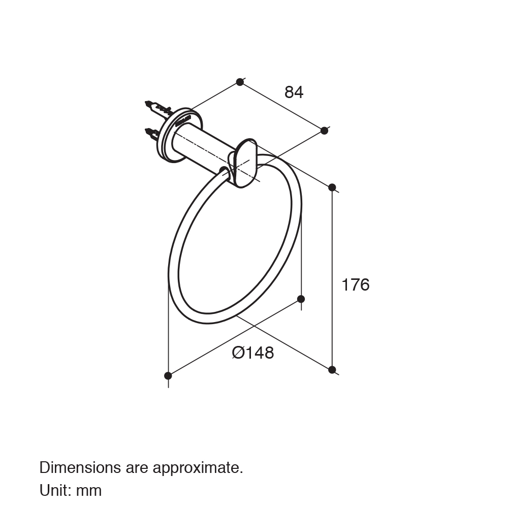 KOHLER Kumin towel ring โคห์เลอร์ ห่วงแขวนผ้า ติดผนัง รุ่นคูมิน K