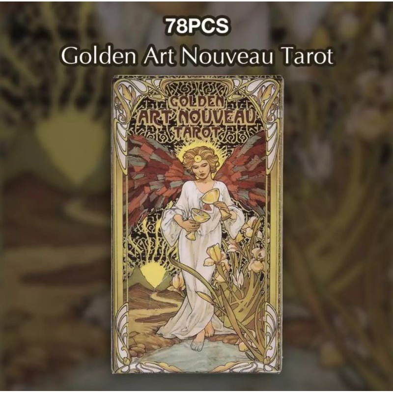 ∋☂♚  ไพ่ยิปซี ไพ่ทาโรต์ (พร้อมส่ง🇹🇭) Golden art nouveau Tarot