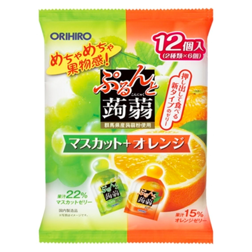 Orihiro Muscat+Orange โอริฮิโระ คอนยัค เจลลี่ บุกผสมน้ำมัสแคท+ส้ม 240กรัม