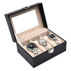 ภาพหน้าปกสินค้ากล่องใส่นาฬิกา ข้อมือ 3 เรือน และ 12 เรือน ฝากระจก กล่องเก็บนาฬิกา หมอนรองกำมะหยี่อย่างดี แข็งแรงทนทาน กล่องใส่เครื่องประดับ Leather Watch Box ที่เกี่ยวข้อง