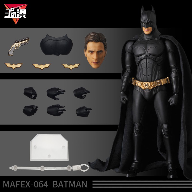 ภาพยนตร์การ์ตูนดีซีในประเทศสีดำ mafex-049 แบทแมนสามารถย้ายมือเปลี่ยนรูปแบบของเล่น