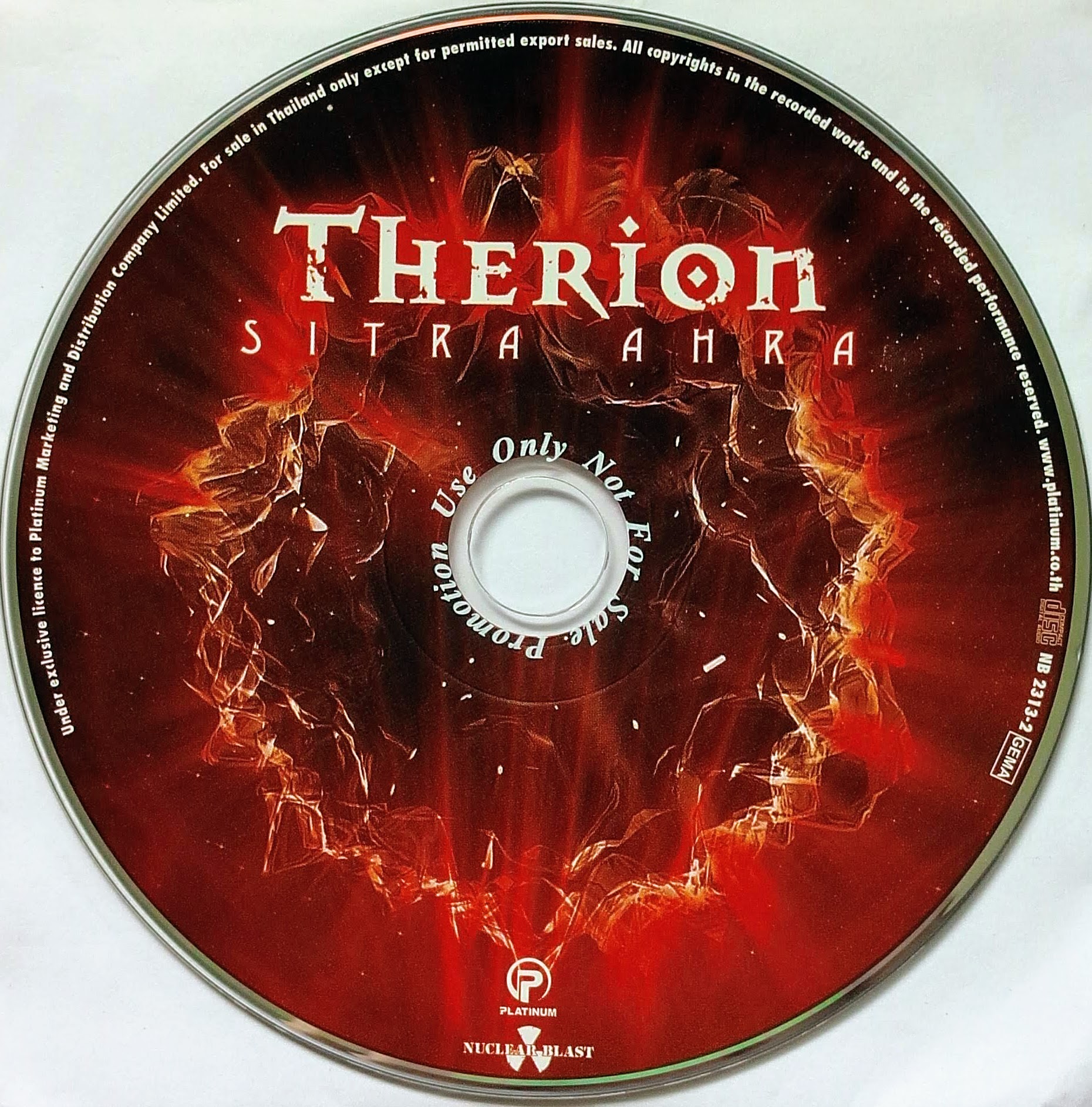 CD (Promotion) Therion - Sitra Ahra (CD Only)